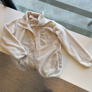 Large off-white zip up jacket